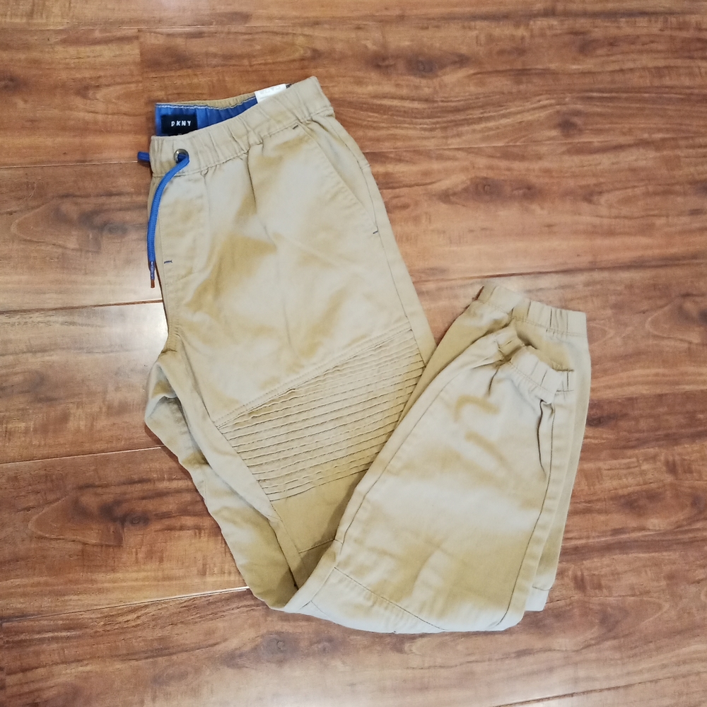 DKNY Boy's Twill Moto Jogger Pants, XL